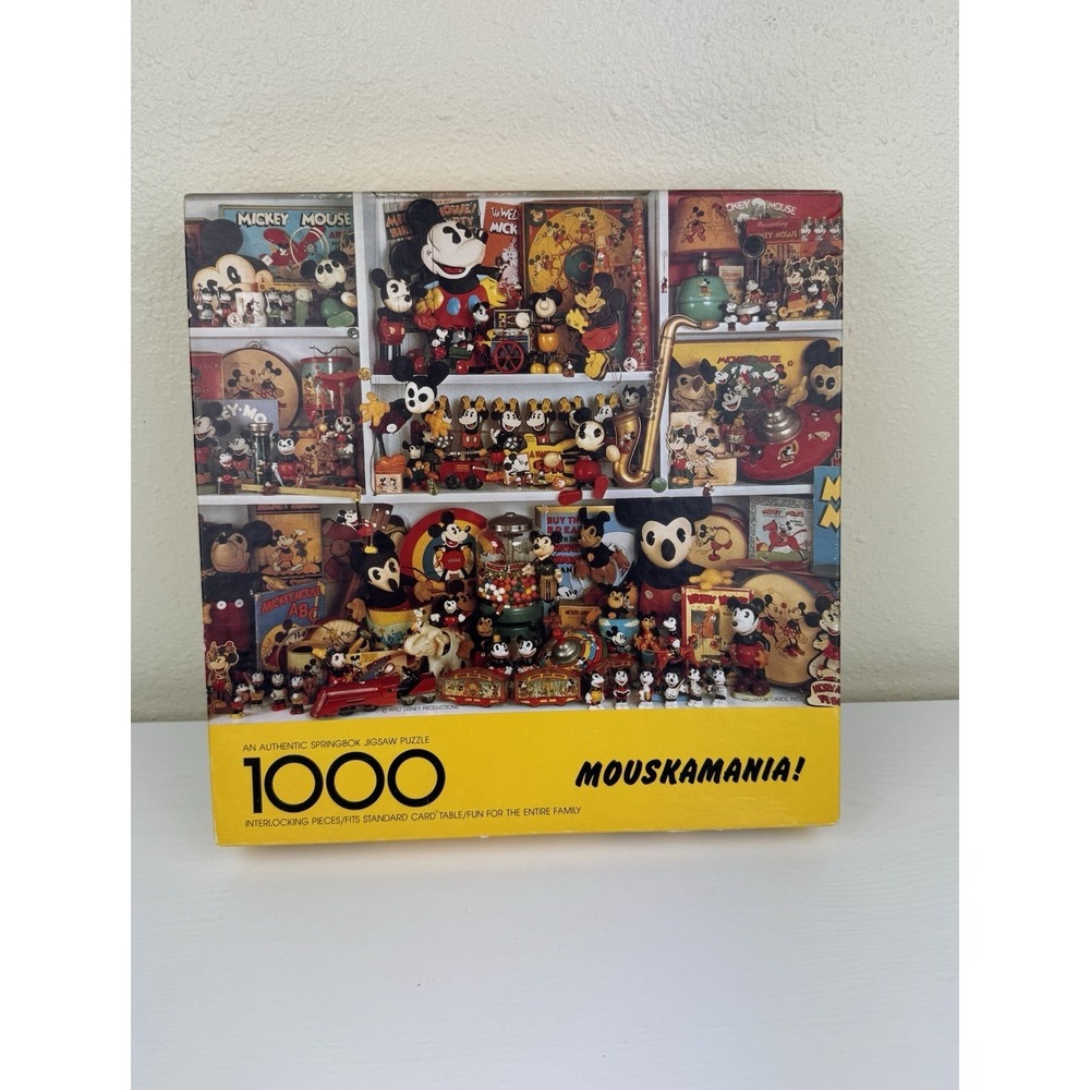 Vintage Springbok MOUSKAMANIA Mickey Mouse 1000 Piece Puzzle Disney COMPLET READ